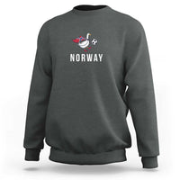 Norway Football Sweatshirt Silly Goose Soccer Fan Support