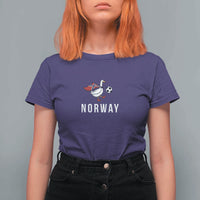 Norway Football T Shirt For Women Silly Goose Soccer Fan Support