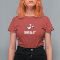 Norway Football T Shirt For Women Silly Goose Soccer Fan Support