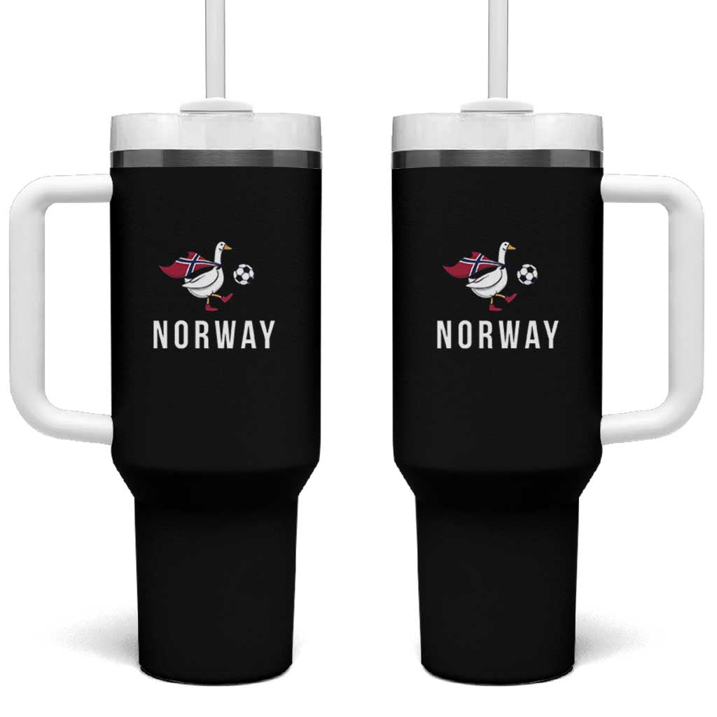 Norway Football Tumbler With Handle Silly Goose Soccer Fan Support