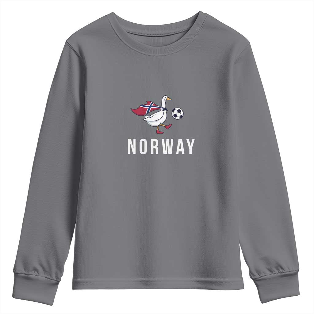 Norway Football Youth Sweatshirt Silly Goose Soccer Fan Support