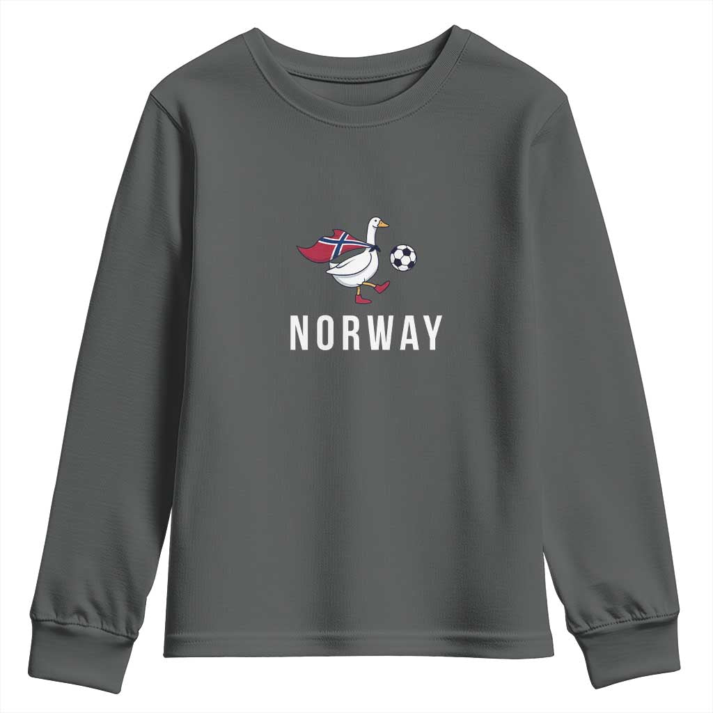 Norway Football Youth Sweatshirt Silly Goose Soccer Fan Support