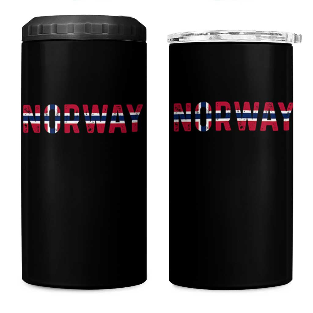 Norge Norway Norwegian Flag 4 in 1 Can Cooler Tumbler