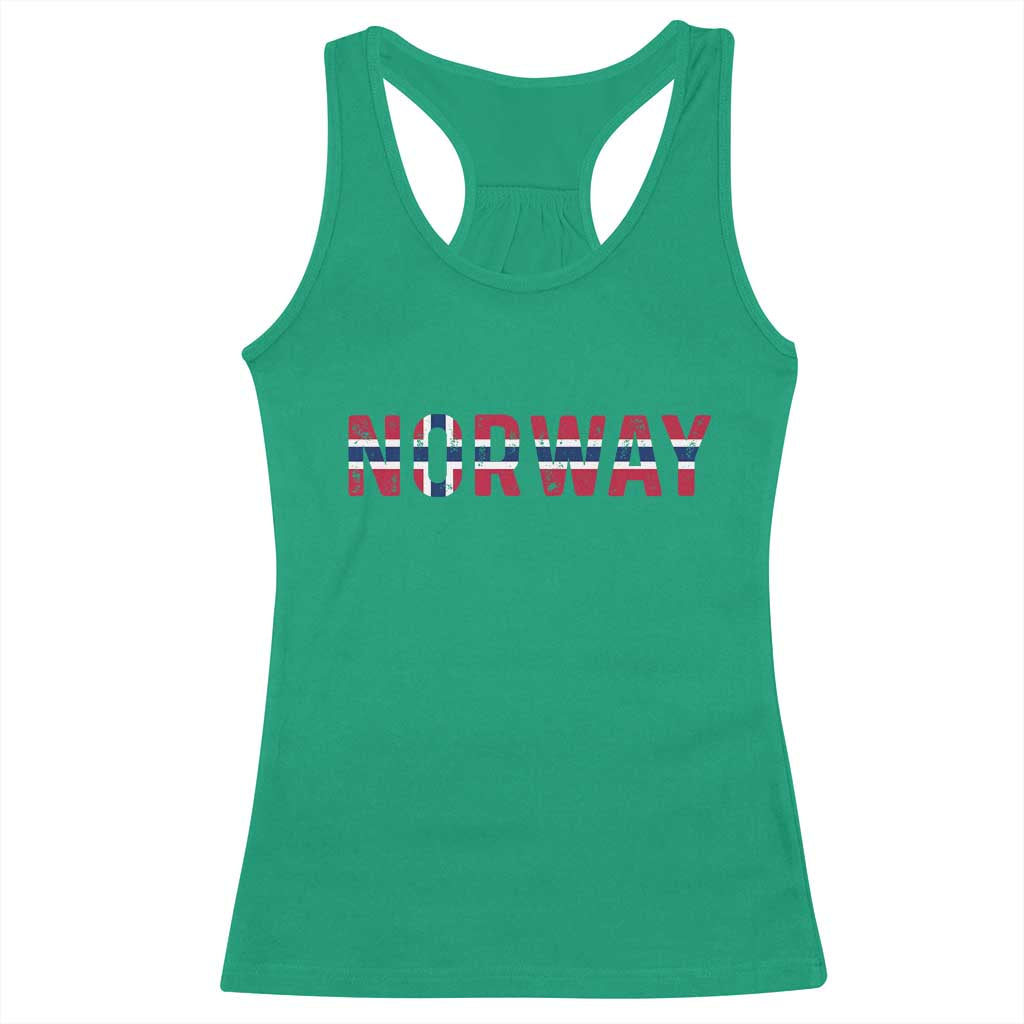 Norge Norway Norwegian Flag Racerback Tank Top