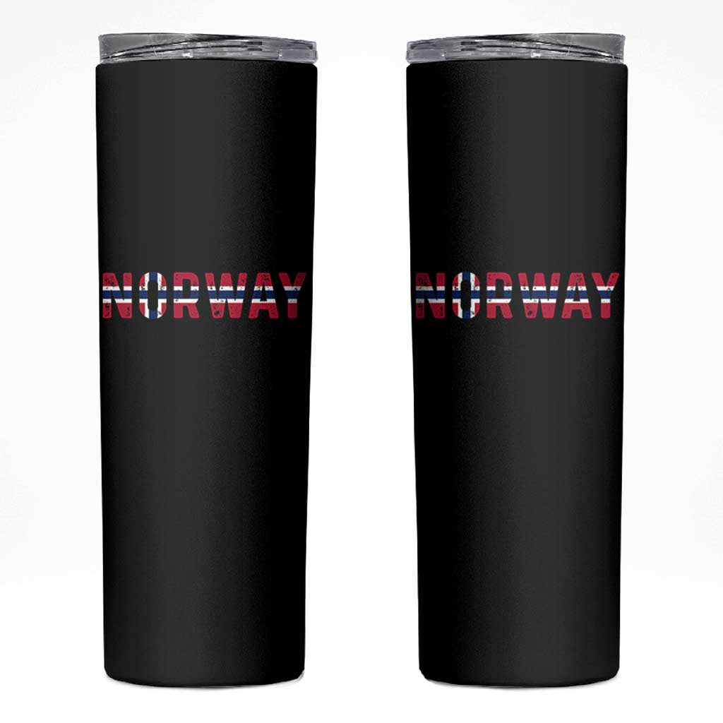 Norge Norway Norwegian Flag Skinny Tumbler