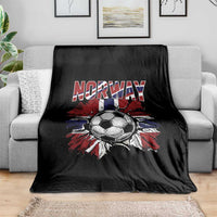 Norway Soccer Fan Throw Blanket Norwegian Football Supporter Fan Gift