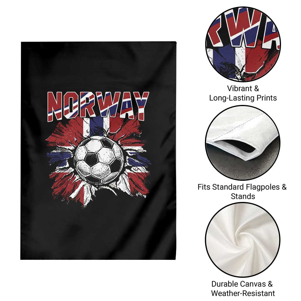 Norway Soccer Fan Garden Flag Norwegian Football Supporter Fan Gift