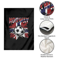 Norway Soccer Fan Garden Flag Norwegian Football Supporter Fan Gift