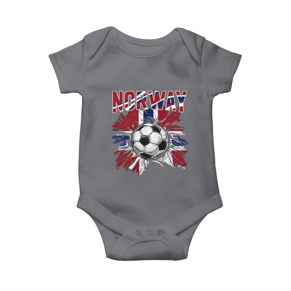 Norway Soccer Fan Baby Onesie Norwegian Football Supporter Fan Gift