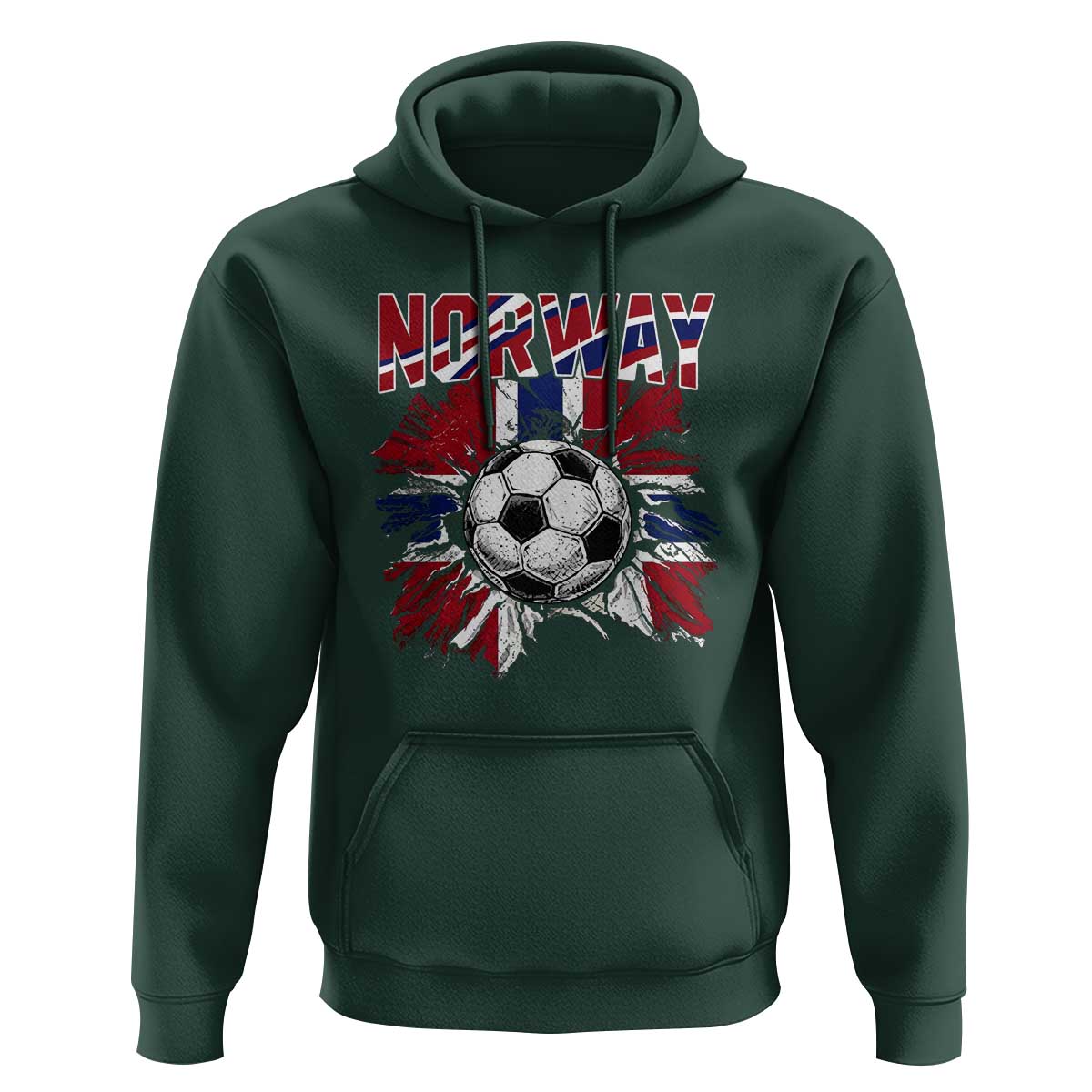 Norway Soccer Fan Hoodie Norwegian Football Supporter Fan Gift