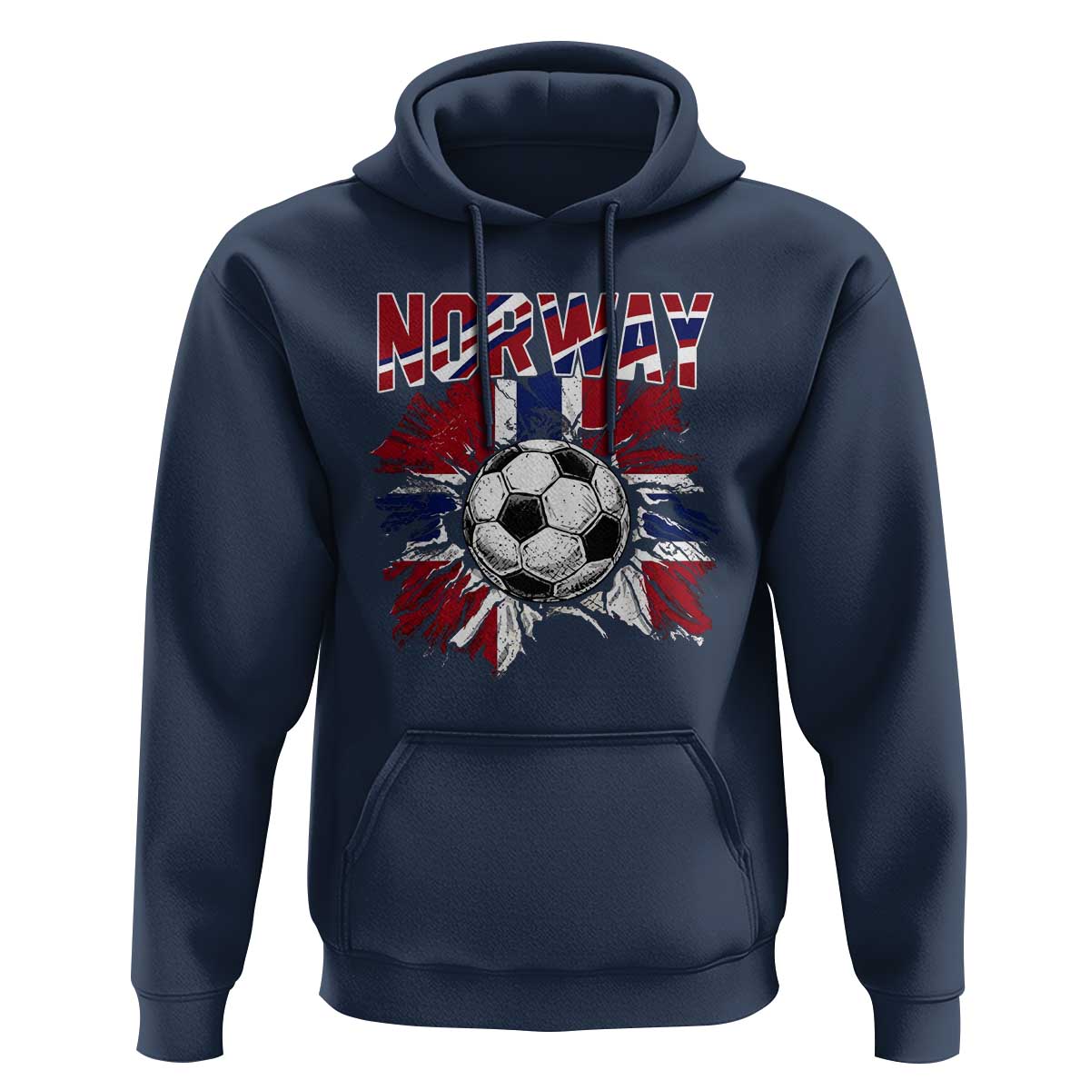 Norway Soccer Fan Hoodie Norwegian Football Supporter Fan Gift