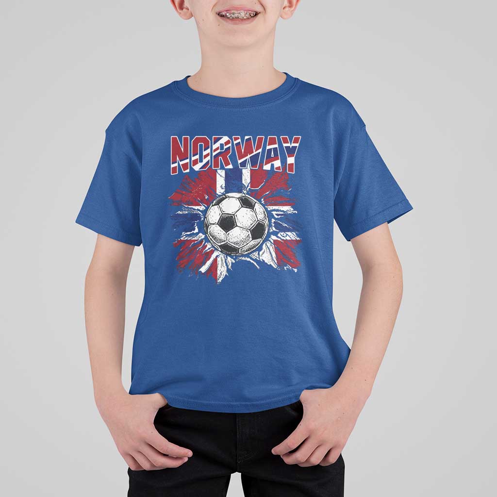 Norway Soccer Fan T Shirt For Kid Norwegian Football Supporter Fan Gift