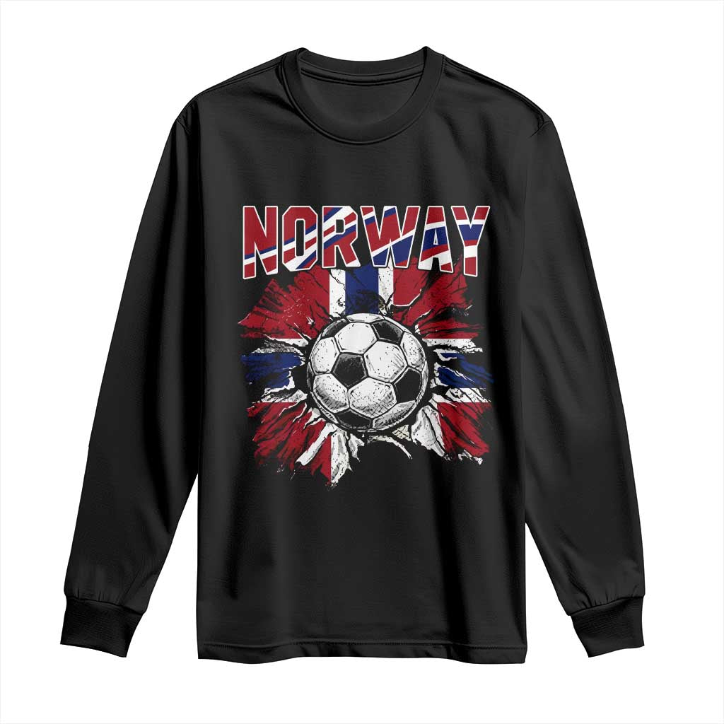 Norway Soccer Fan Long Sleeve Shirt Norwegian Football Supporter Fan Gift