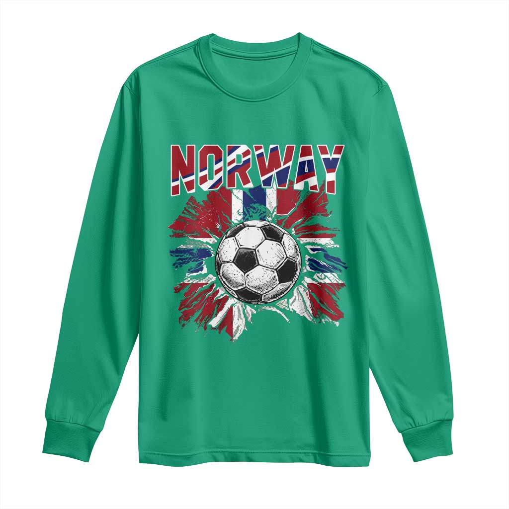 Norway Soccer Fan Long Sleeve Shirt Norwegian Football Supporter Fan Gift
