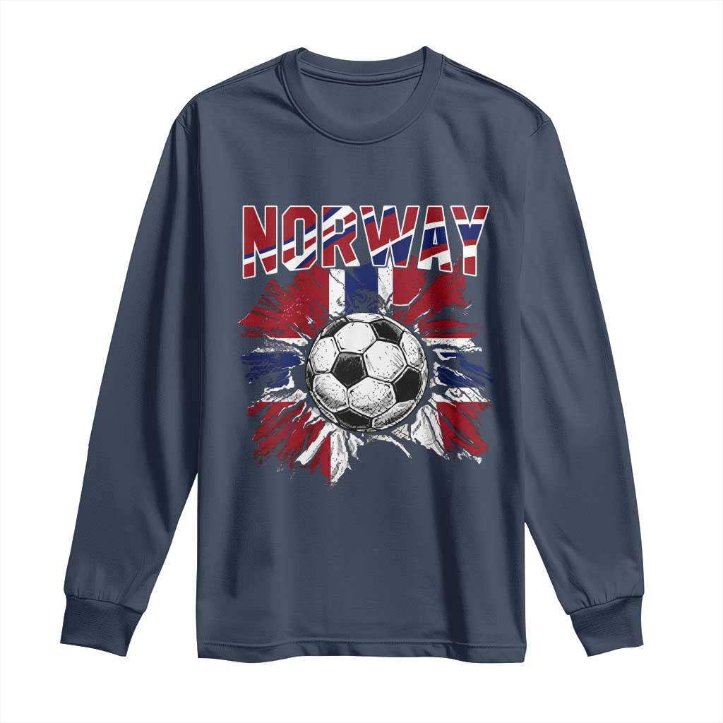 Norway Soccer Fan Long Sleeve Shirt Norwegian Football Supporter Fan Gift