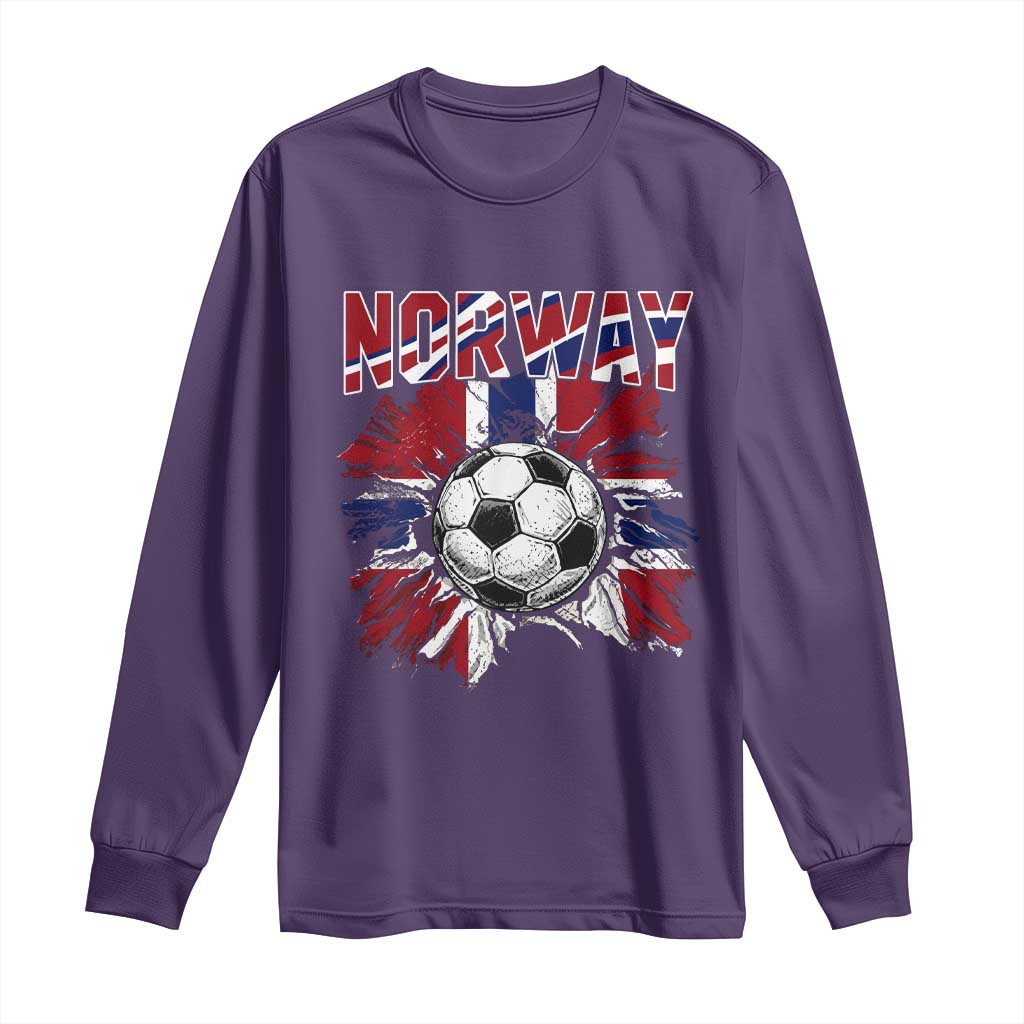Norway Soccer Fan Long Sleeve Shirt Norwegian Football Supporter Fan Gift