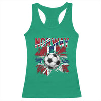 Norway Soccer Fan Racerback Tank Top Norwegian Football Supporter Fan Gift
