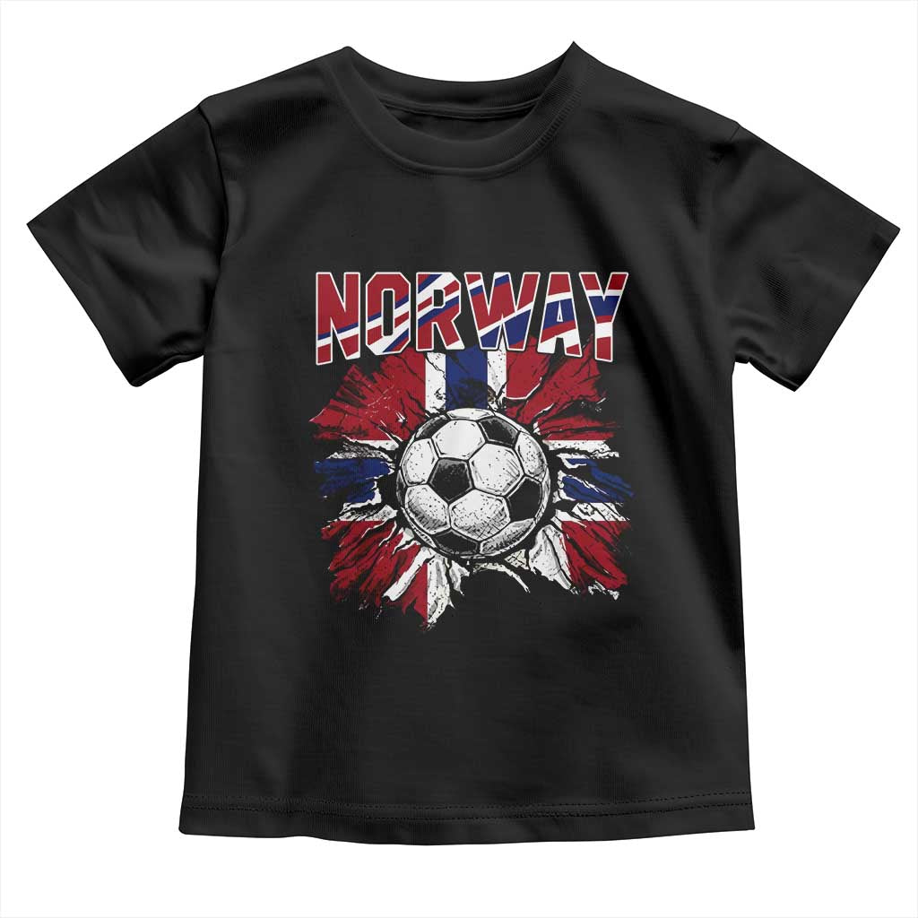 Norway Soccer Fan Toddler T Shirt Norwegian Football Supporter Fan Gift