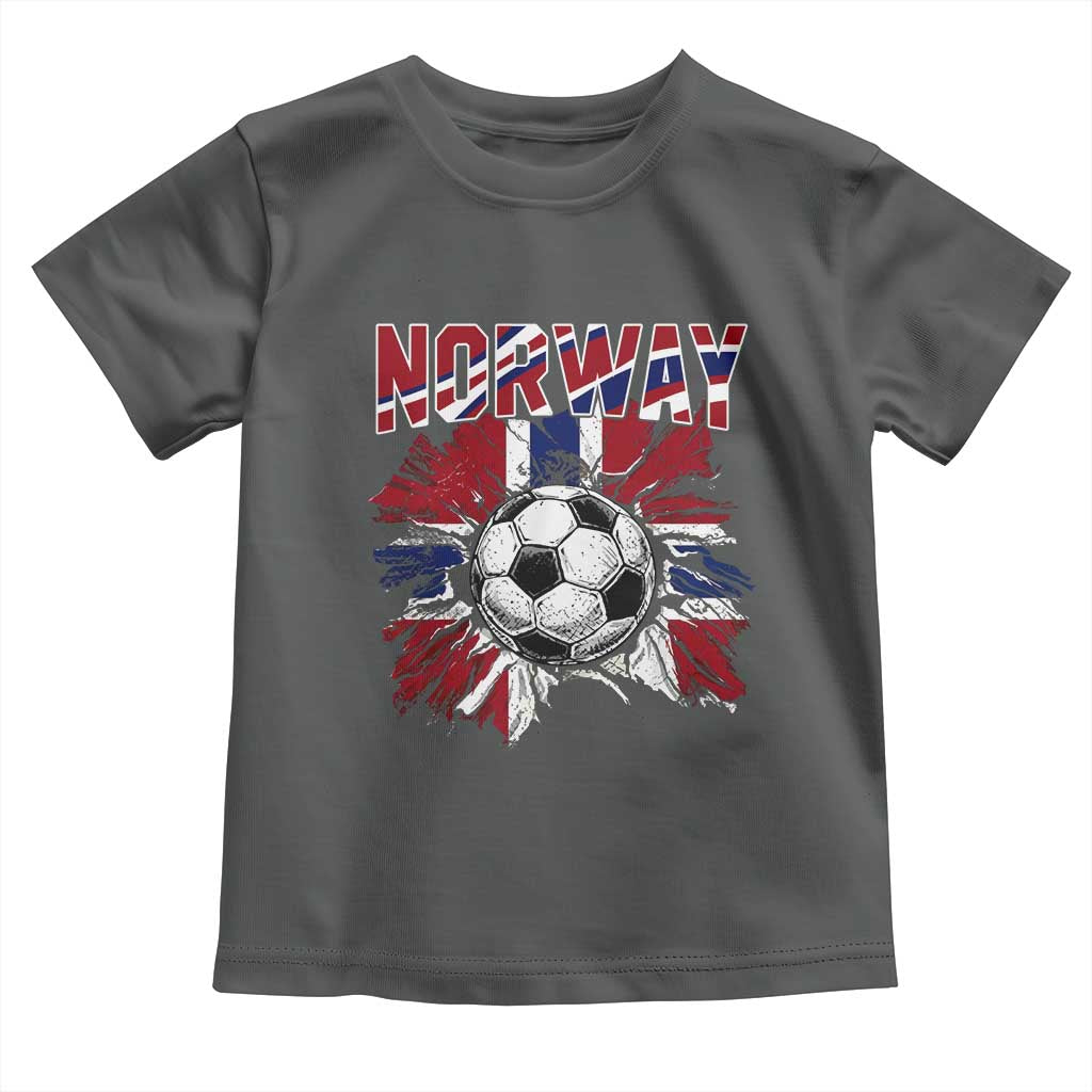 Norway Soccer Fan Toddler T Shirt Norwegian Football Supporter Fan Gift
