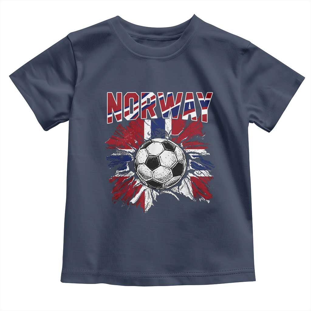Norway Soccer Fan Toddler T Shirt Norwegian Football Supporter Fan Gift