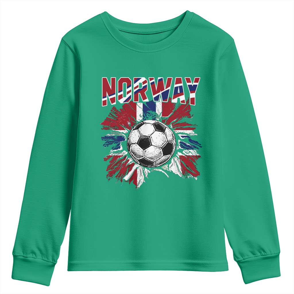 Norway Soccer Fan Youth Sweatshirt Norwegian Football Supporter Fan Gift