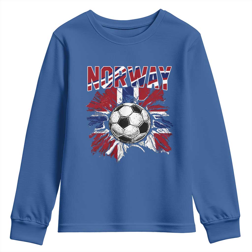 Norway Soccer Fan Youth Sweatshirt Norwegian Football Supporter Fan Gift