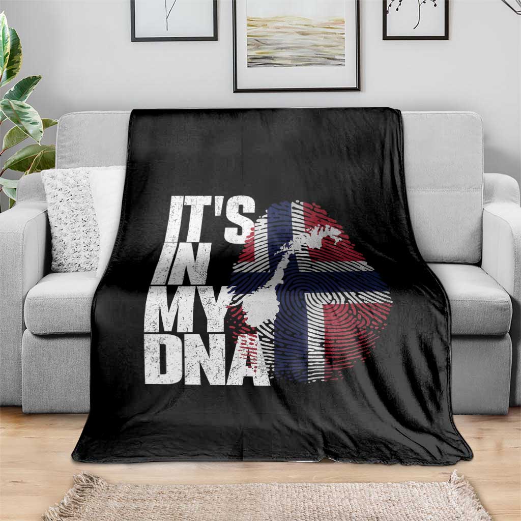 It's in My DNA Throw Blanket Norwegian Norway Map Flag Pride
