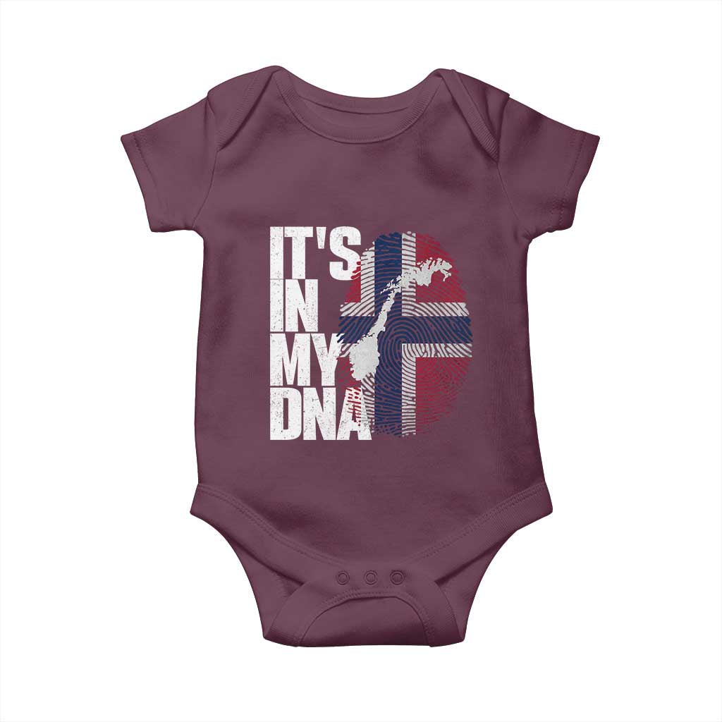 It's in My DNA Baby Onesie Norwegian Norway Map Flag Pride