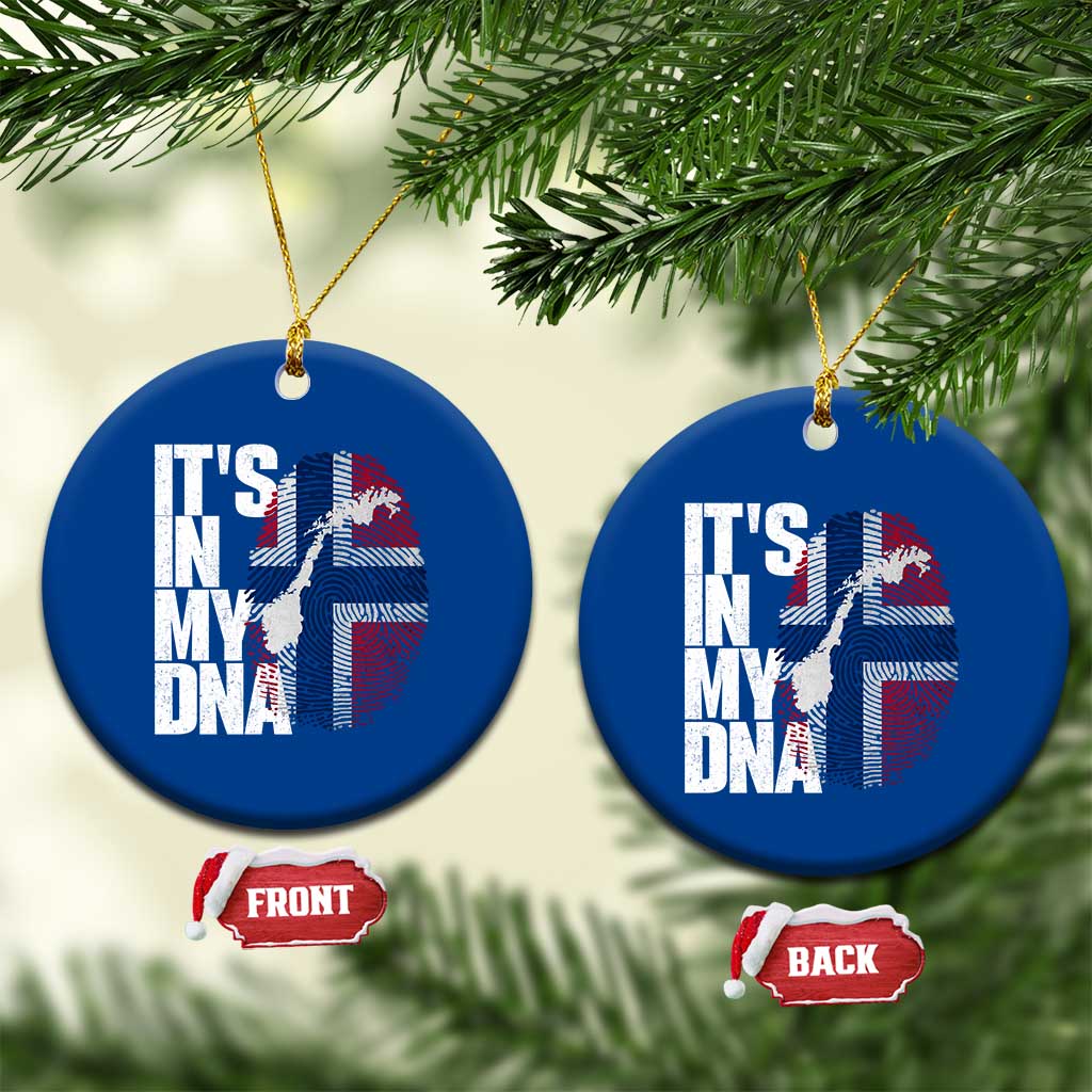 It's in My DNA Ceramic Ornament Norwegian Norway Map Flag Pride