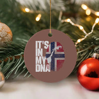 It's in My DNA Ceramic Ornament Norwegian Norway Map Flag Pride