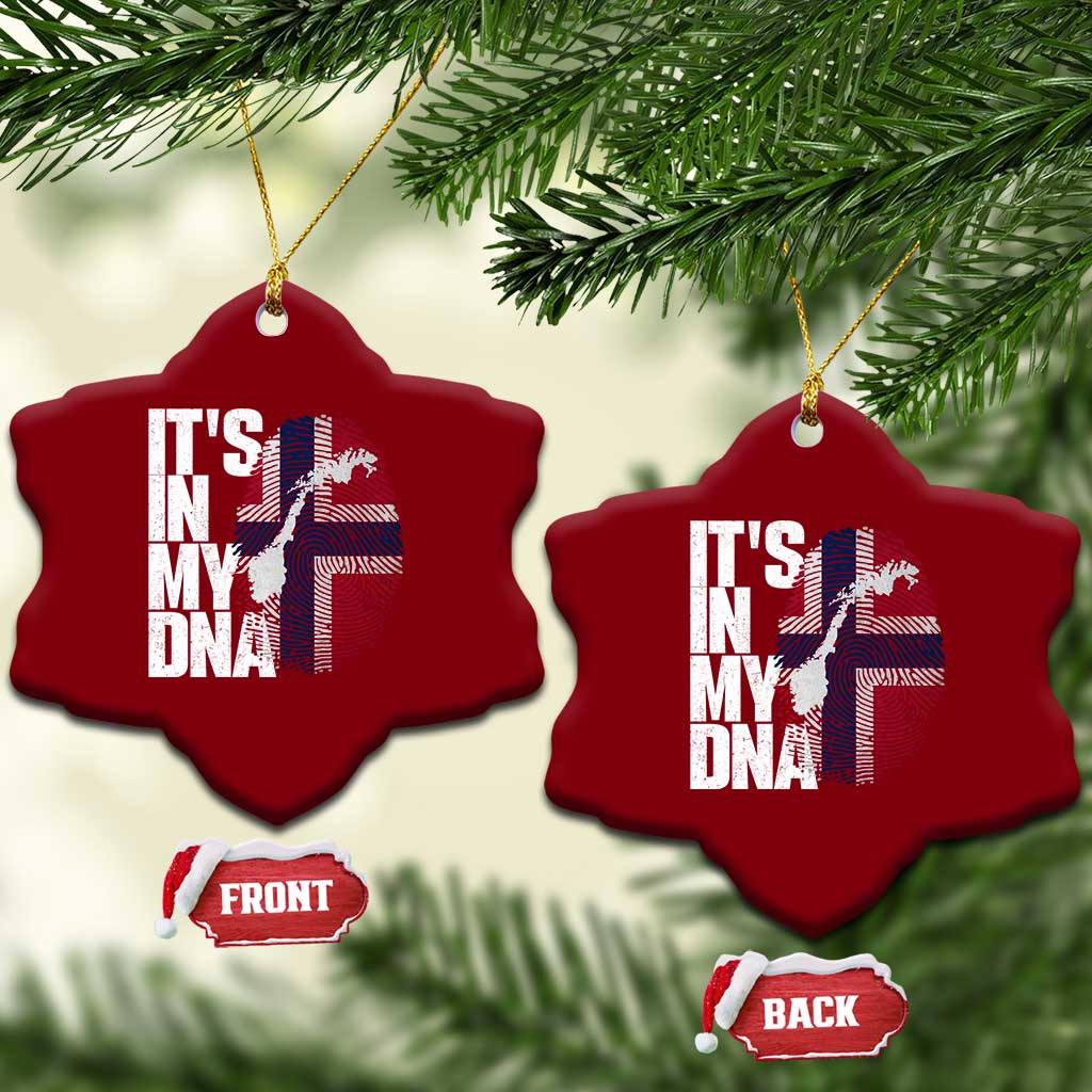 It's in My DNA Ceramic Ornament Norwegian Norway Map Flag Pride