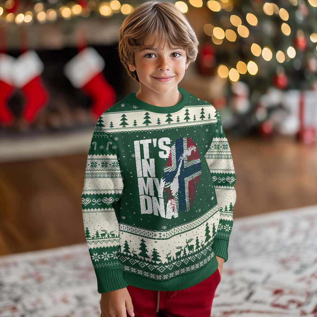 It's in My DNA Ugly Christmas Sweater Norwegian Norway Map Flag Pride