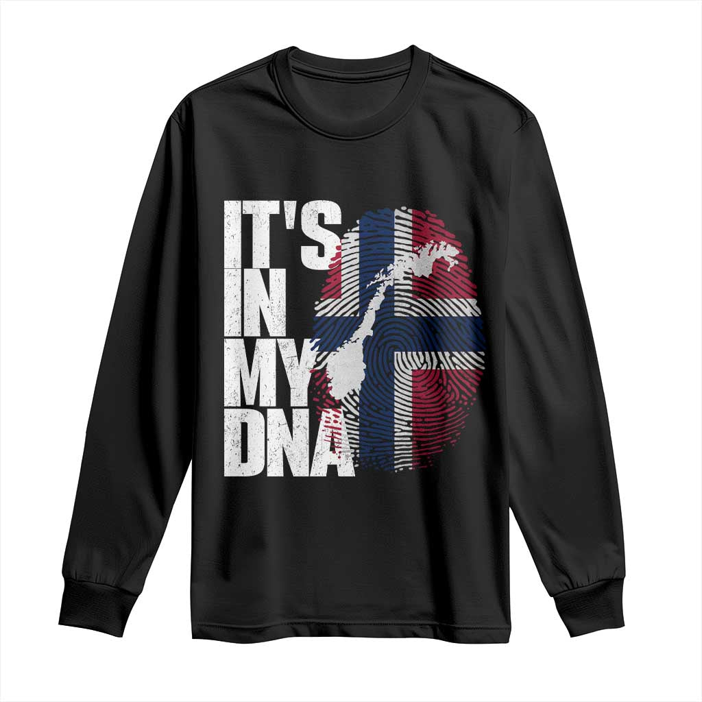 It's in My DNA Long Sleeve Shirt Norwegian Norway Map Flag Pride