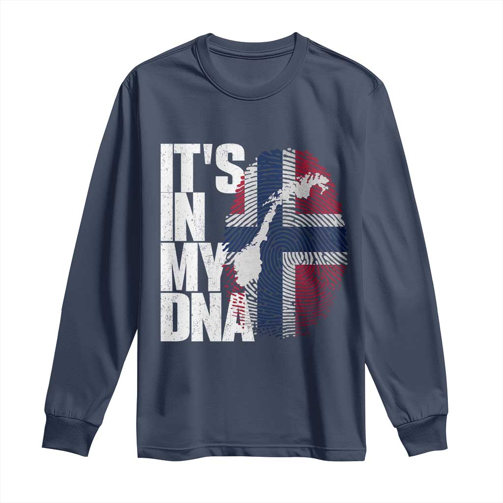 It's in My DNA Long Sleeve Shirt Norwegian Norway Map Flag Pride