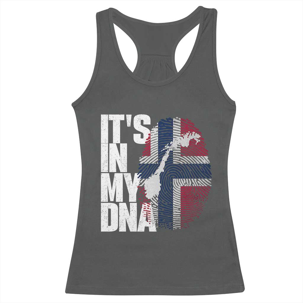 It's in My DNA Racerback Tank Top Norwegian Norway Map Flag Pride