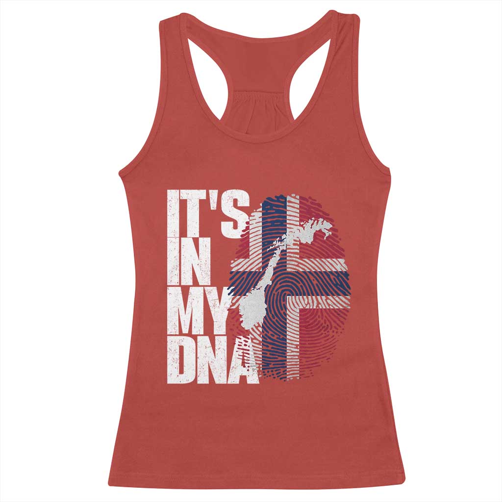 It's in My DNA Racerback Tank Top Norwegian Norway Map Flag Pride