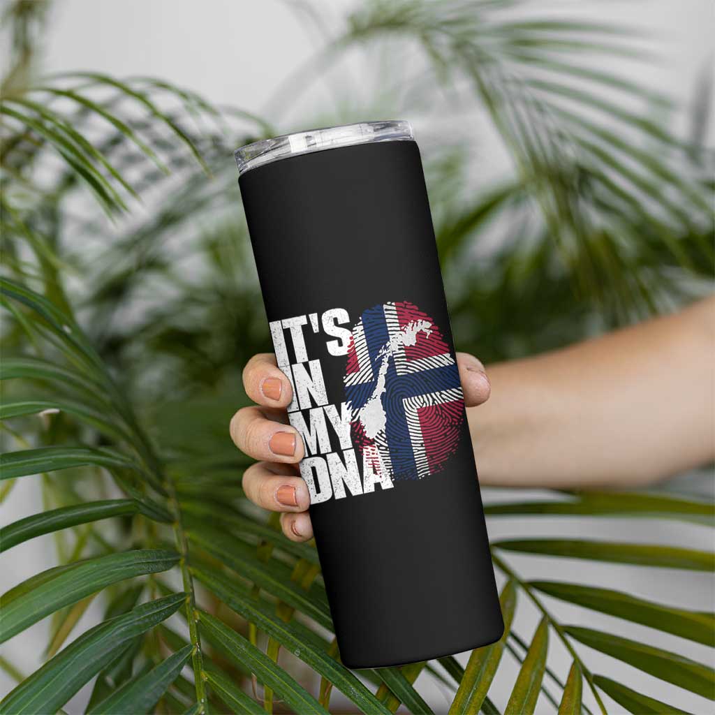 It's in My DNA Skinny Tumbler Norwegian Norway Map Flag Pride