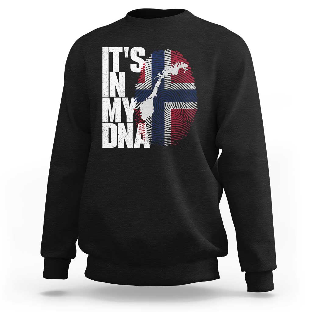 It's in My DNA Sweatshirt Norwegian Norway Map Flag Pride