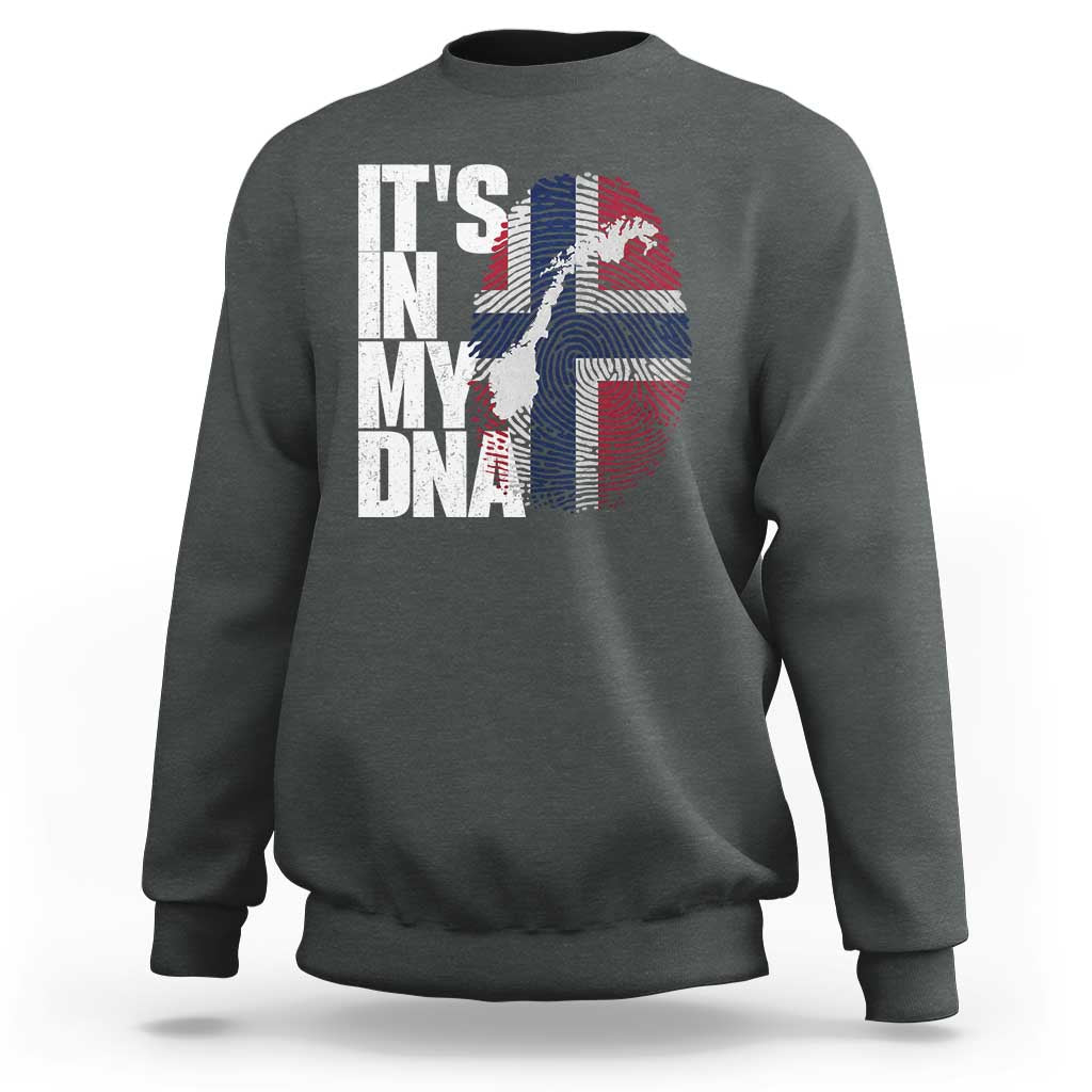 It's in My DNA Sweatshirt Norwegian Norway Map Flag Pride