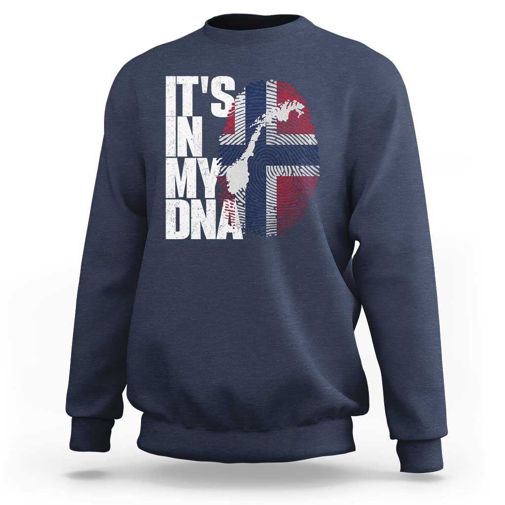 It's in My DNA Sweatshirt Norwegian Norway Map Flag Pride