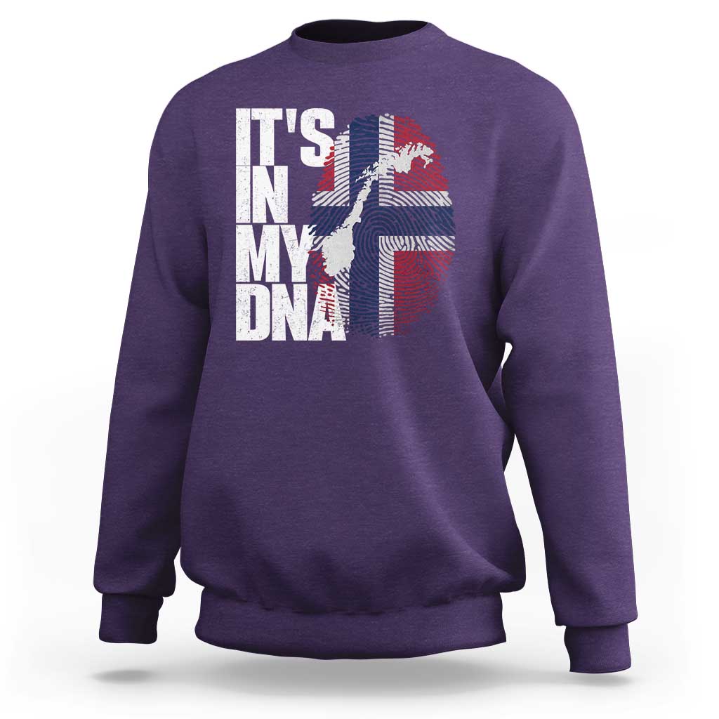 It's in My DNA Sweatshirt Norwegian Norway Map Flag Pride