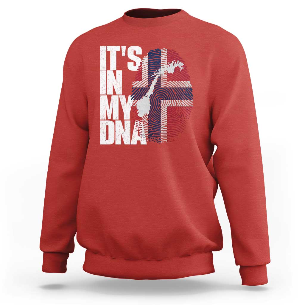 It's in My DNA Sweatshirt Norwegian Norway Map Flag Pride