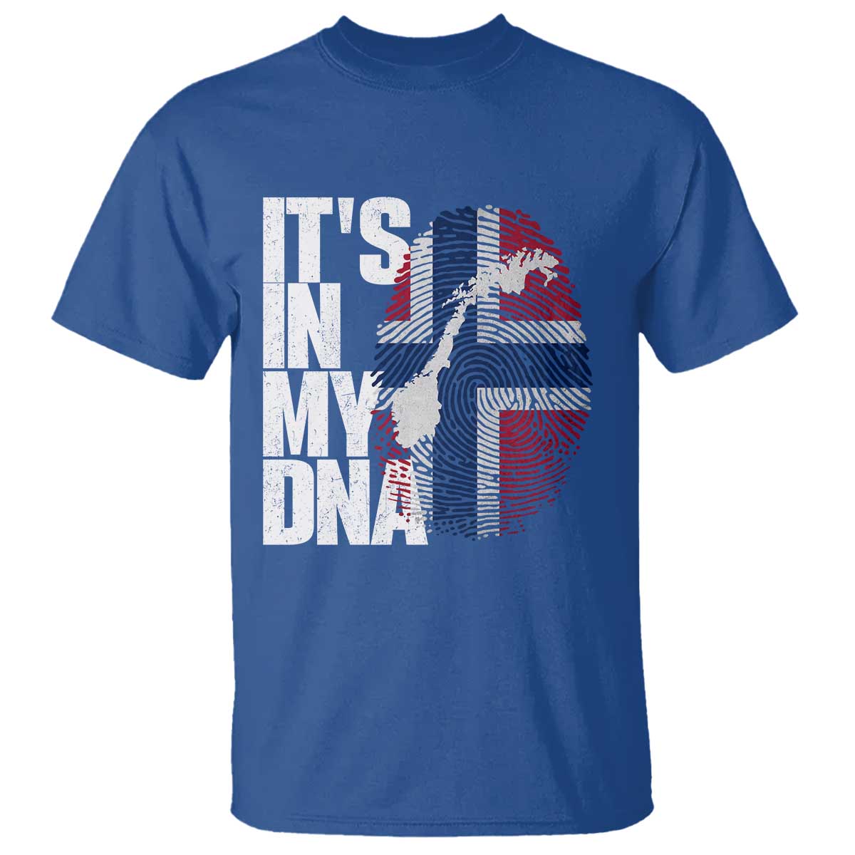 It's in My DNA T Shirt Norwegian Norway Map Flag Pride