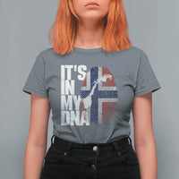 It's in My DNA T Shirt For Women Norwegian Norway Map Flag Pride