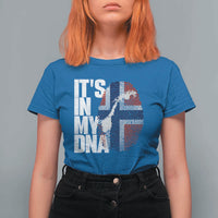 It's in My DNA T Shirt For Women Norwegian Norway Map Flag Pride