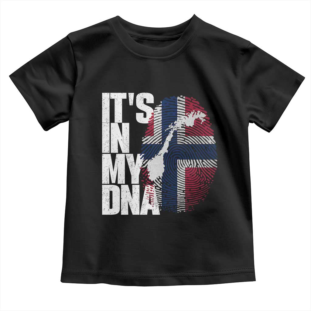 It's in My DNA Toddler T Shirt Norwegian Norway Map Flag Pride