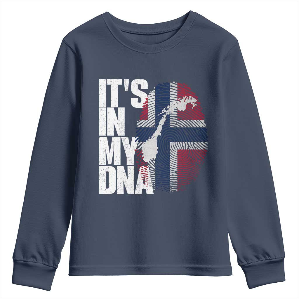 It's in My DNA Youth Sweatshirt Norwegian Norway Map Flag Pride