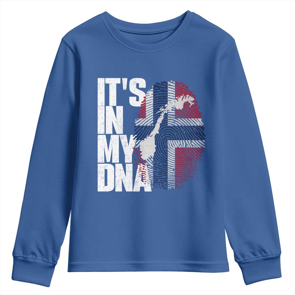 It's in My DNA Youth Sweatshirt Norwegian Norway Map Flag Pride