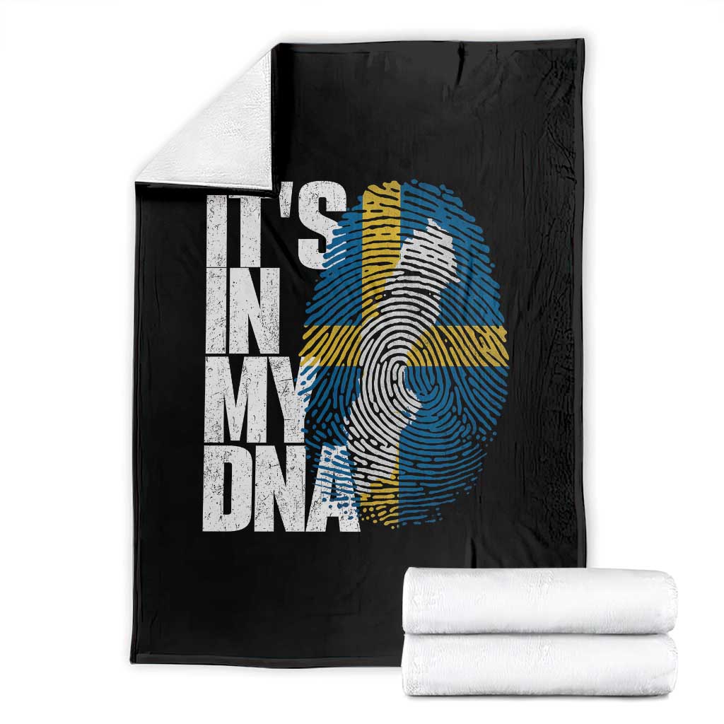 It's in My DNA Throw Blanket Sweden Sverige Swedish Map Flag