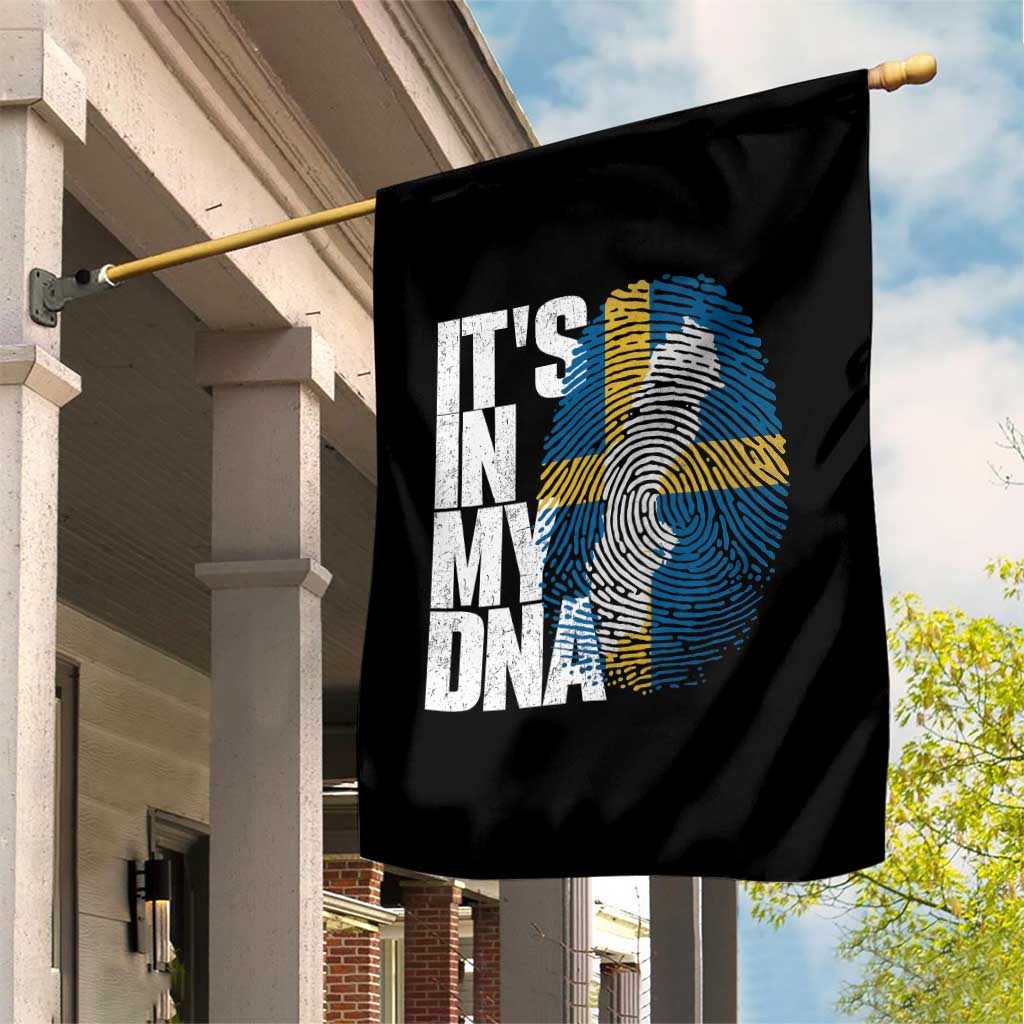 It's in My DNA Garden Flag Sweden Sverige Swedish Map Flag